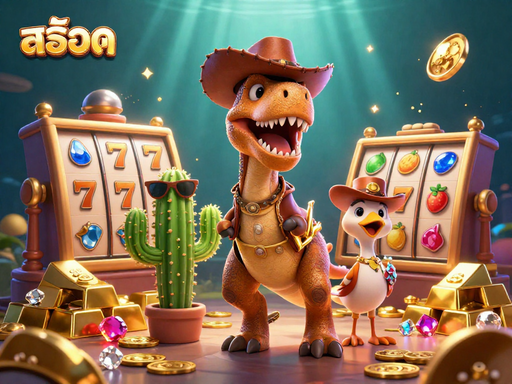 Engage with สล็อต slot games featuring vibrant 3D characters and dynamic gold elements.