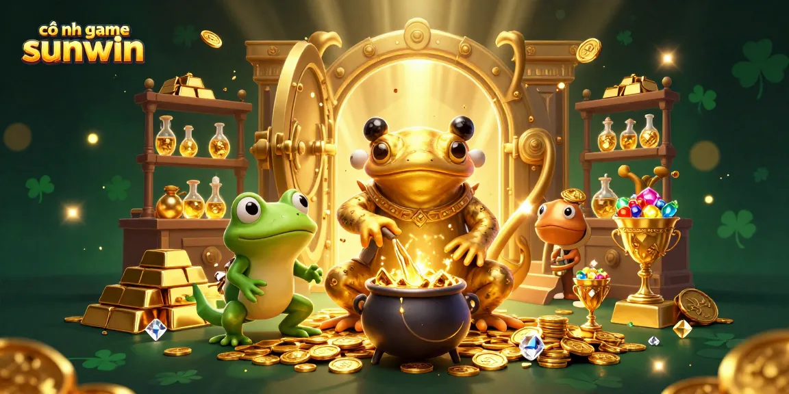 Experience thrilling gaming at cổng game sunwin with vibrant elements of gold and excitement.