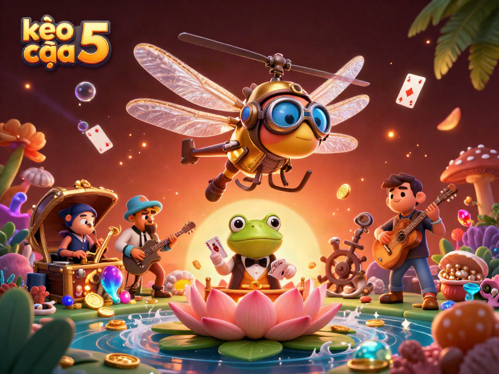 Engage in thrilling bets at kèo nhà cái 5 with dynamic casino illustrations showcasing vibrant gaming elements.