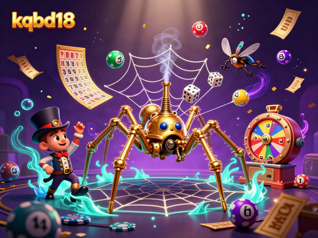 Engage with kqbd18 through an energetic casino scene featuring steampunk elements and vibrant lottery action.