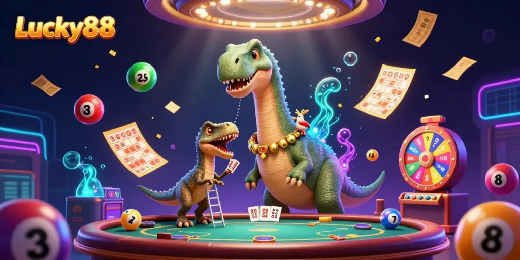 Engage with Lucky88's vibrant gaming world filled with excitement and dynamic lottery action.