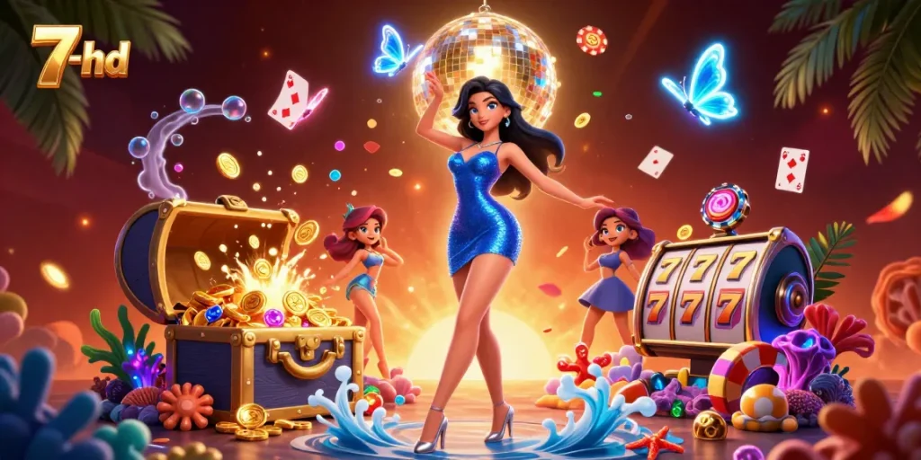 Experience thrilling slots at 7-hd with dazzling visuals and colorful casino elements.