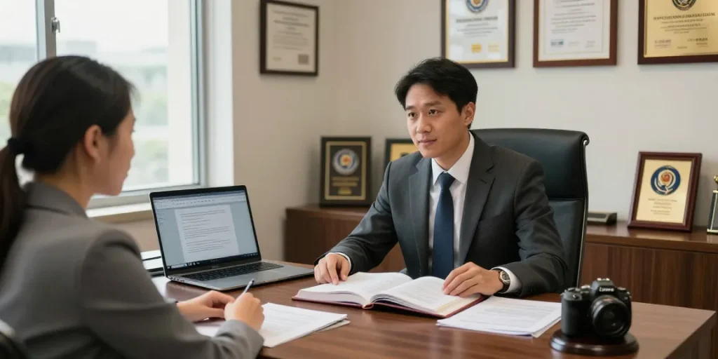 Find out this here in a professional legal consultation setting with attorney and client discussing legal matters.